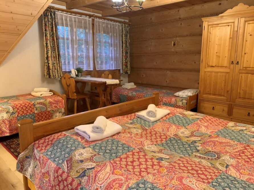 Large family room with balcony and private bathroom